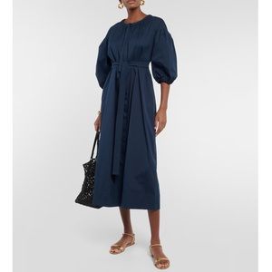 [Max Mara] cotton-blend poplin midi dress